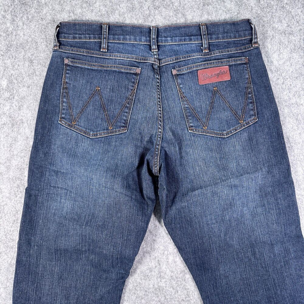 Wrangler Retro Jeans Mens 34X32 Measures 34X31 Blue Relaxed Boot Western Cowboy - Picture 9 of 12